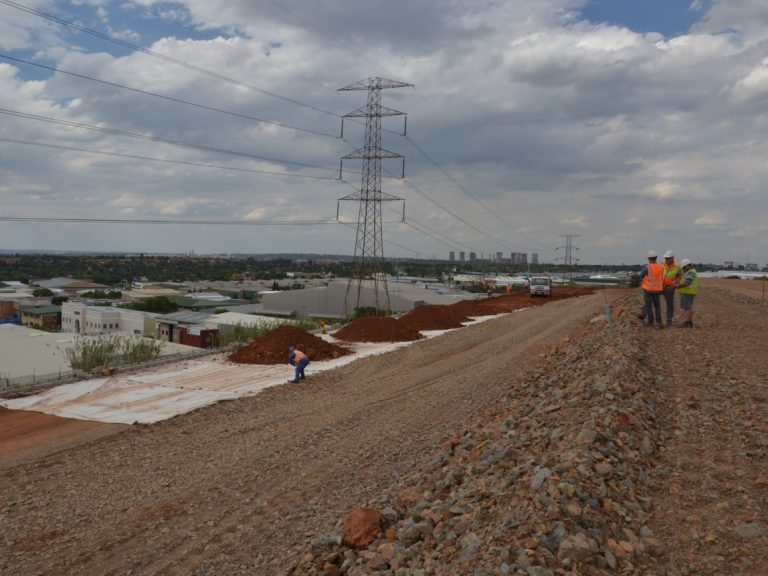 Two exceptionally high concrete retaining block (CRB) walls